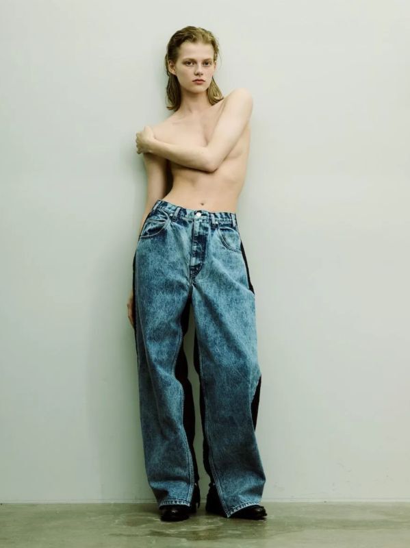 stein NYLON COMBINATION CHEMICAL BLEACHED DENIM JEANS・INDIGO - tity