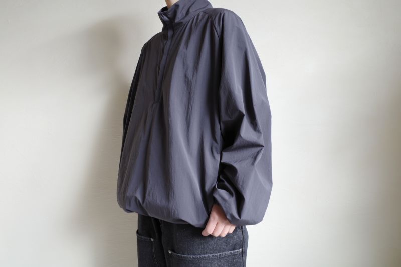 stein WINDPROOF NYLON HALF ZIP PULLOVER・DARK GREY KHAKI - tity
