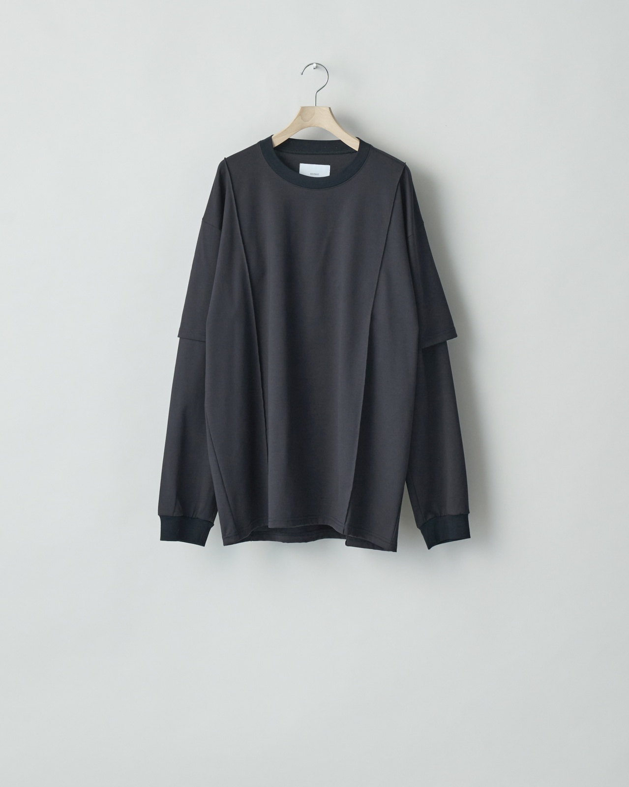 ssstein OVERSIZED LAYERED SLEEVE TEE ・DARK NAVY - tity