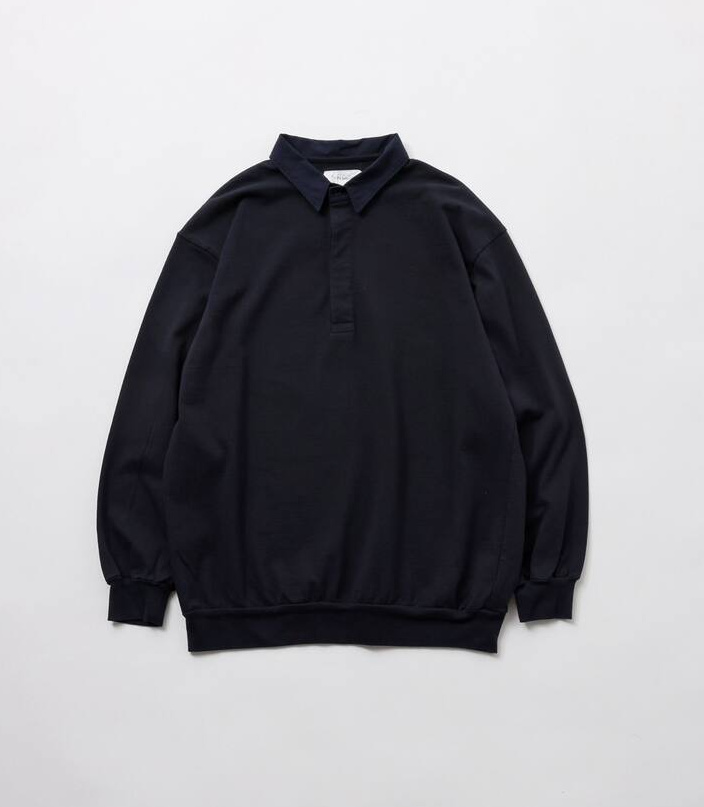 FOLL dry cotton rugby shirt・navy - tity