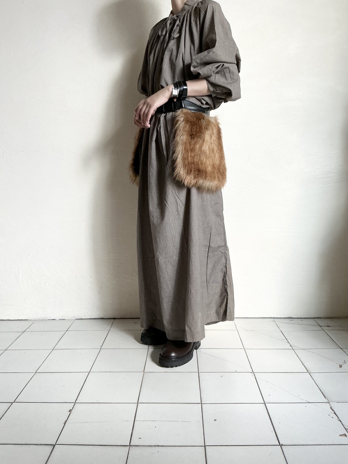 Mediam Double Craft Fur Bag - tity