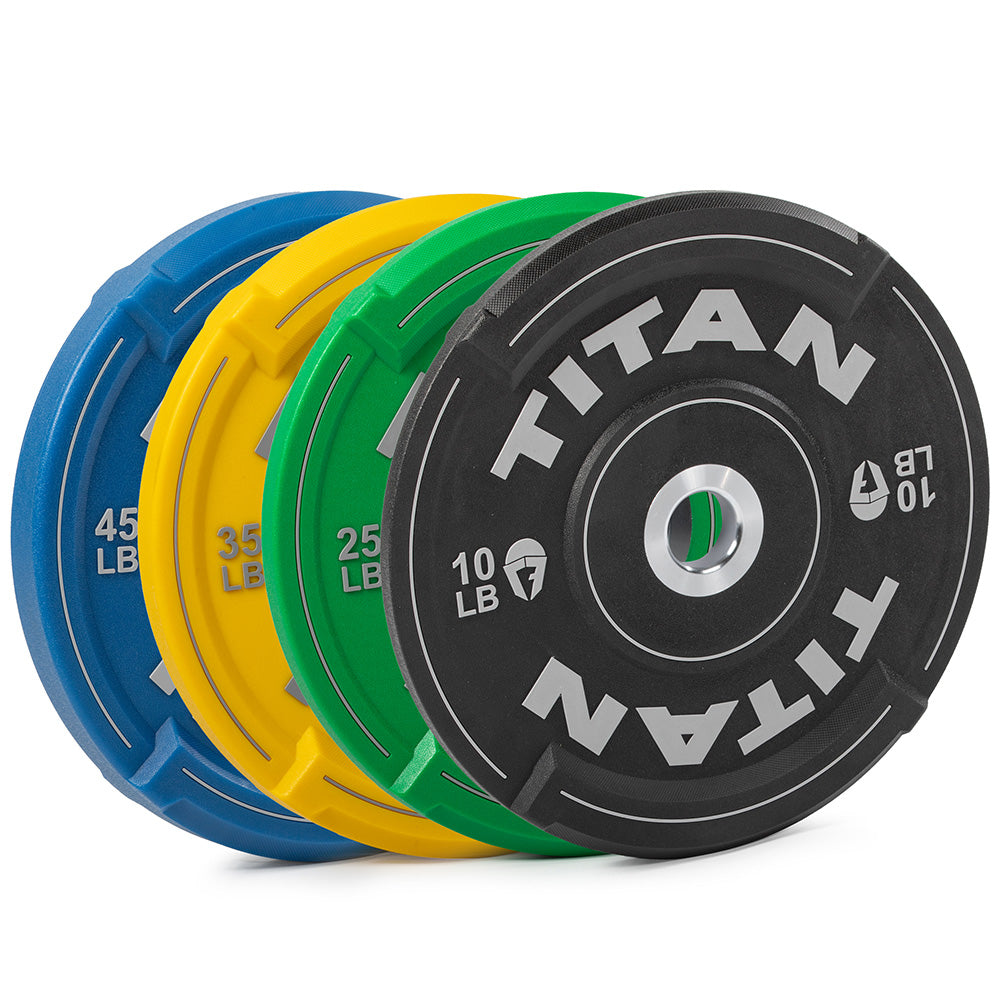 230 LB Set EZ-Grip Elite Urethane Color Plates | Titan Fitness