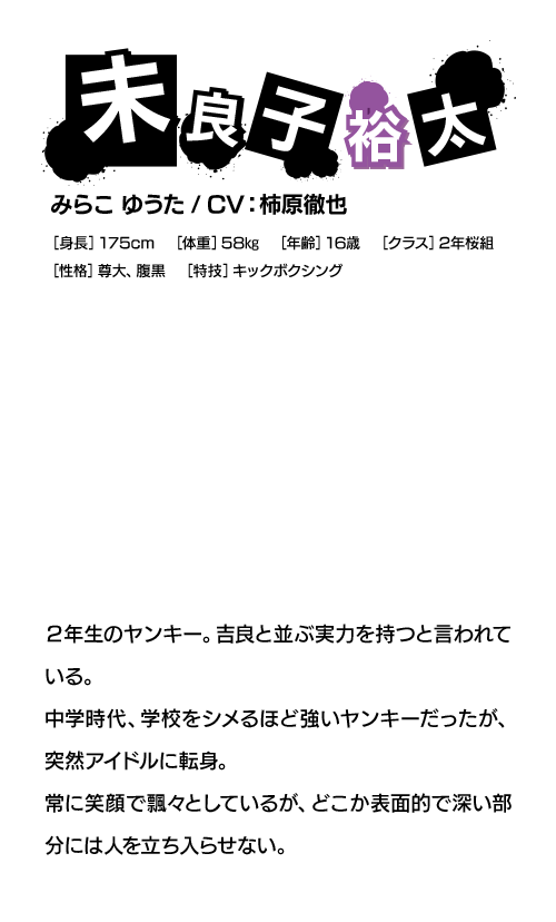 未良子裕太 | CHARACTER | 喧嘩番長 乙女 | 株式会社スパイク・チュン