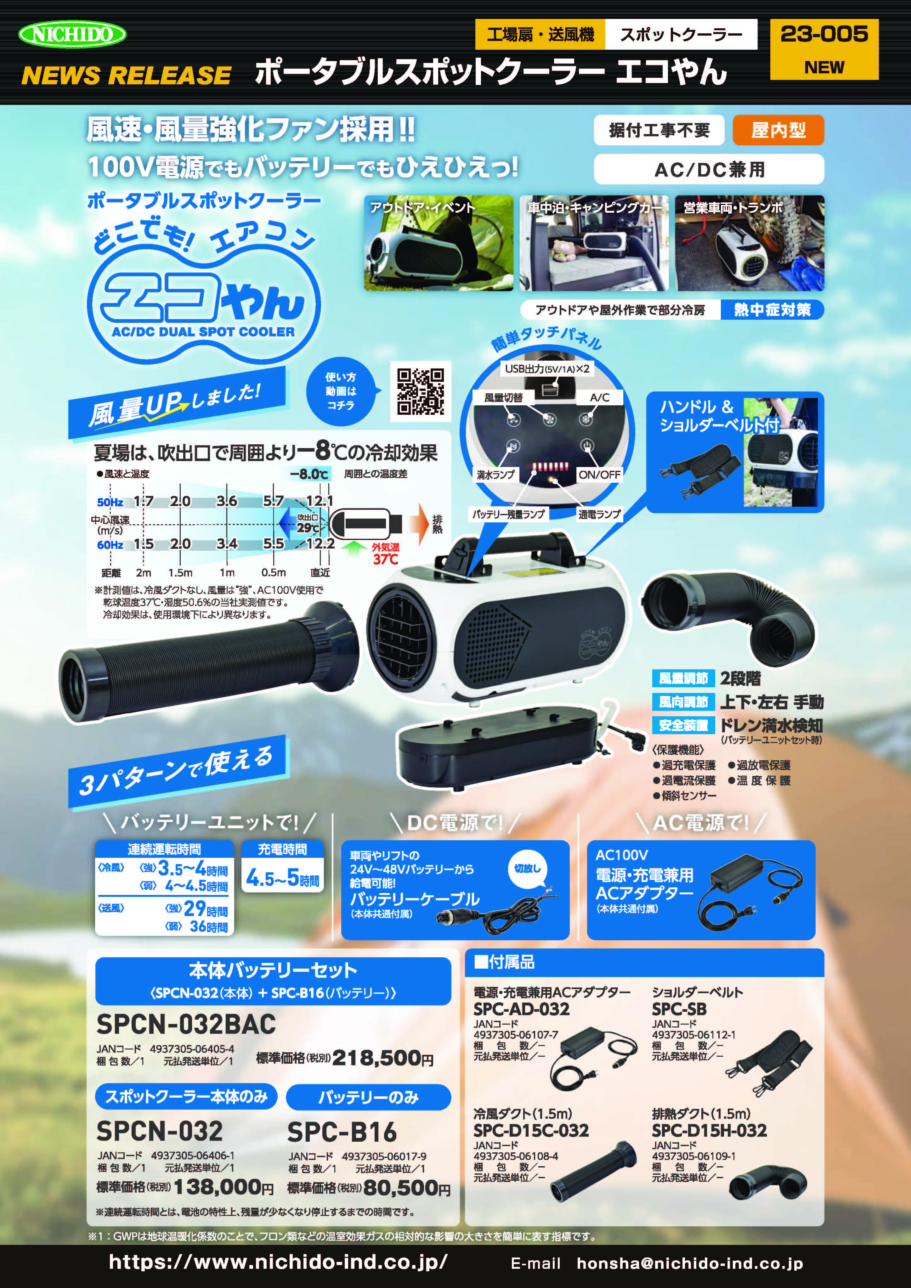 トミタ産業株式会社 / 日動工業｜ポータブルスポットクーラー エコやん