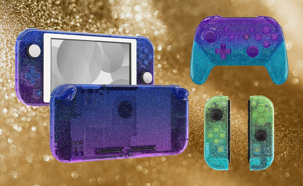 Nintendo Switch Lite用「外装シェルキット」販売開始｜ラメ入り