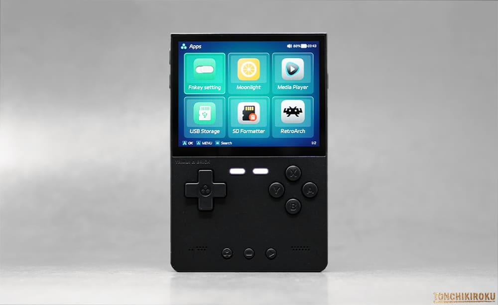 中華ゲーム機「Trimui Brick」レビュー｜小型軽量＆斬新なLEDライト