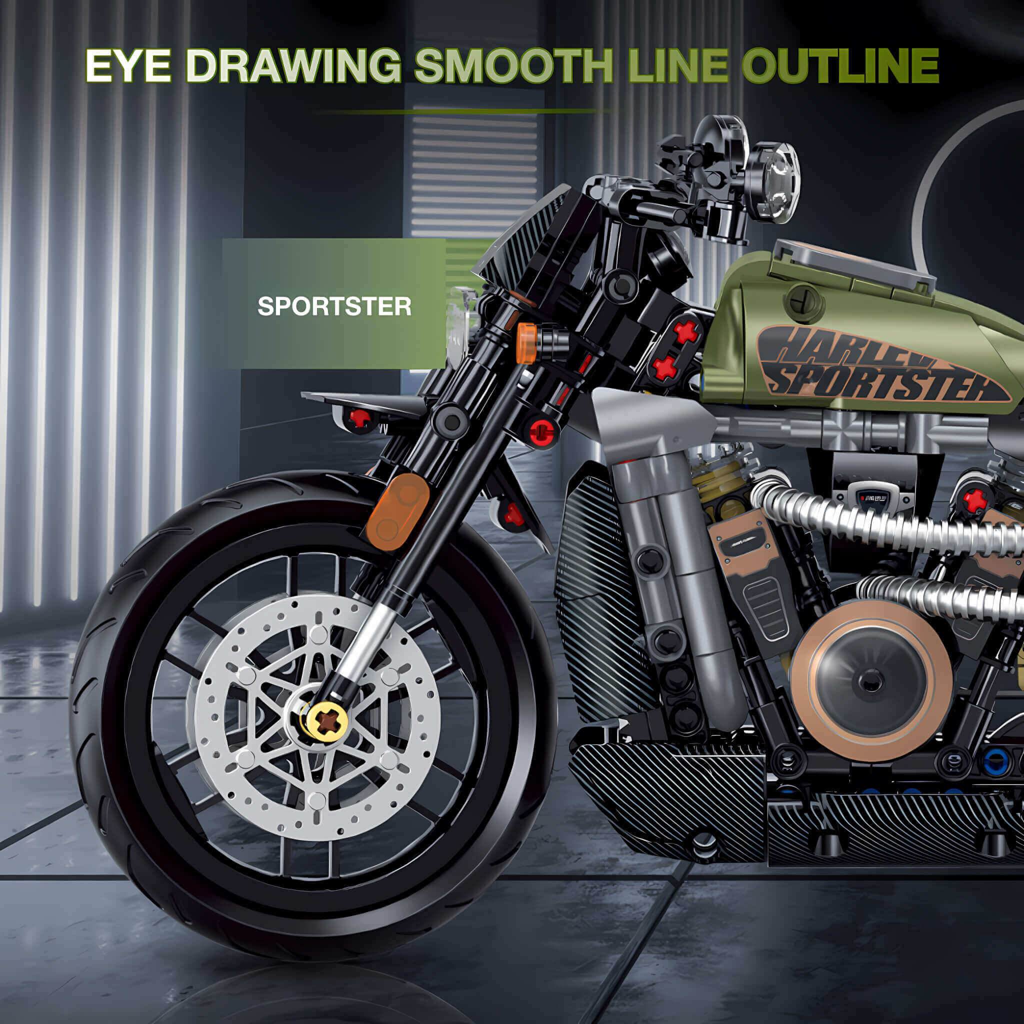 Tongshengju HALEI DAVIDSN Sportsters Technic Motorcycle Building