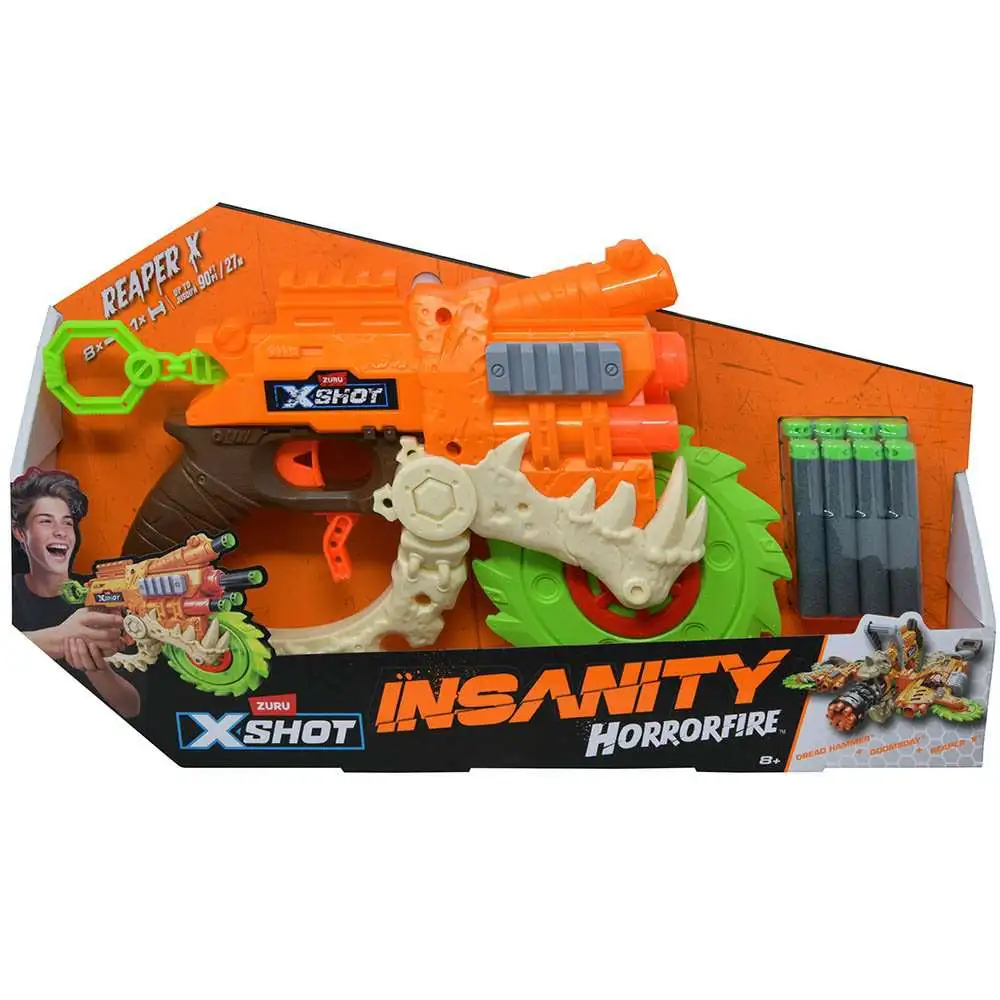X-Shot Insanity Horrorfire Reaper Blaster 8 Darts Zuru Toys - ToyWiz