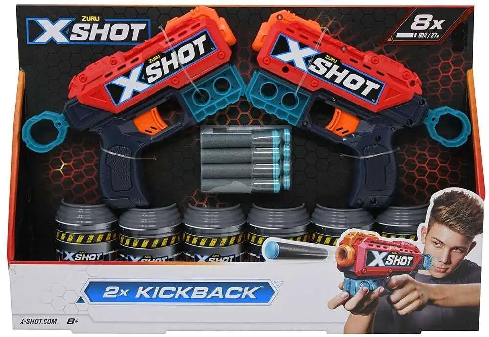 X-Shot Kickback Blaster 2-Pack Zuru Toys - ToyWiz