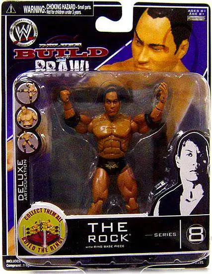 WWE Wrestling Build N Brawl Series 8 The Rock 4 Action Figure