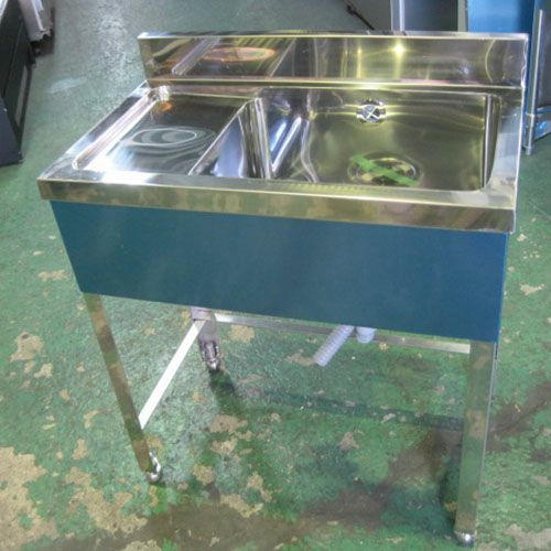 LNC-120RX-SC フクシマガリレイ 舟形シンク付コールドテーブル冷蔵庫