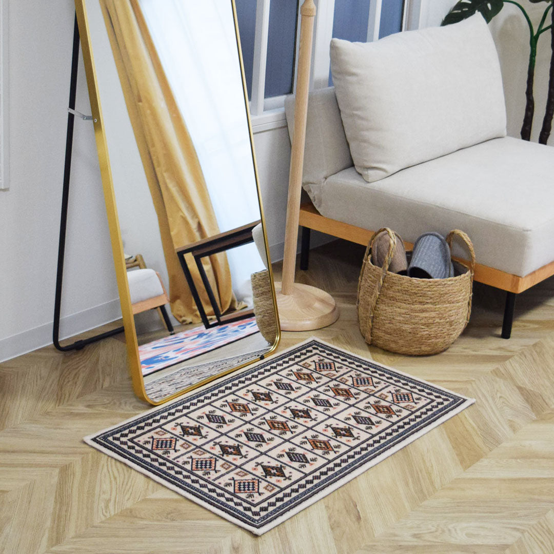 ヴィンテージ風ミニラグマット TOCORU Series タイマニ ループ