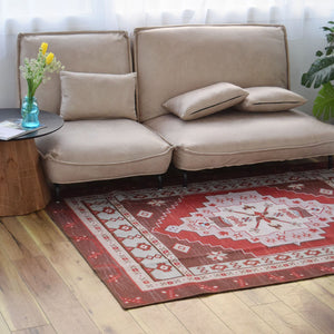 ヴィンテージ風ラグ TOCORU Series アナトリア ループ レッド– ラグと