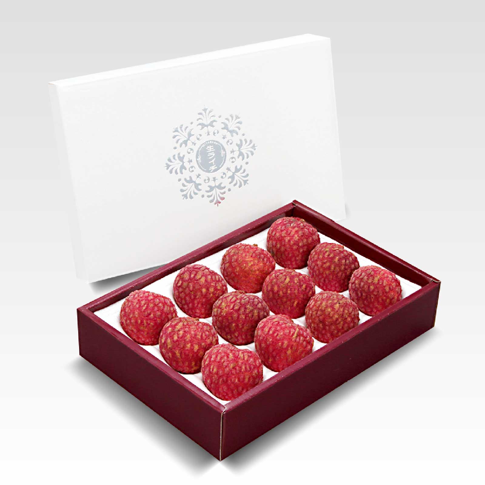 宮崎県産 厳選 完熟生ライチ L 12粒(420g) 化粧箱入 – とびっきりギフト