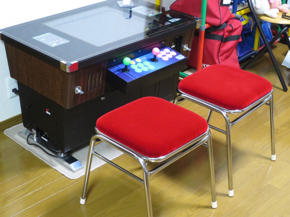 ビデオ筺体用ゲームセンター椅子チェア 一脚のみ 中古 ビデオ筺体用 赤