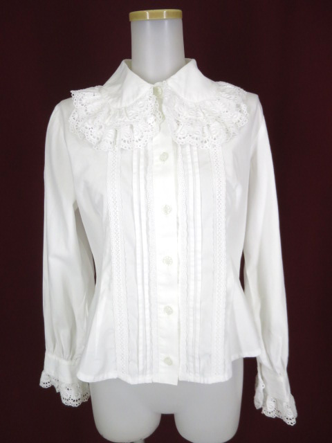 BABY, THE STARS SHINE BRIGHT 薔薇レース付きピンタックブラウス