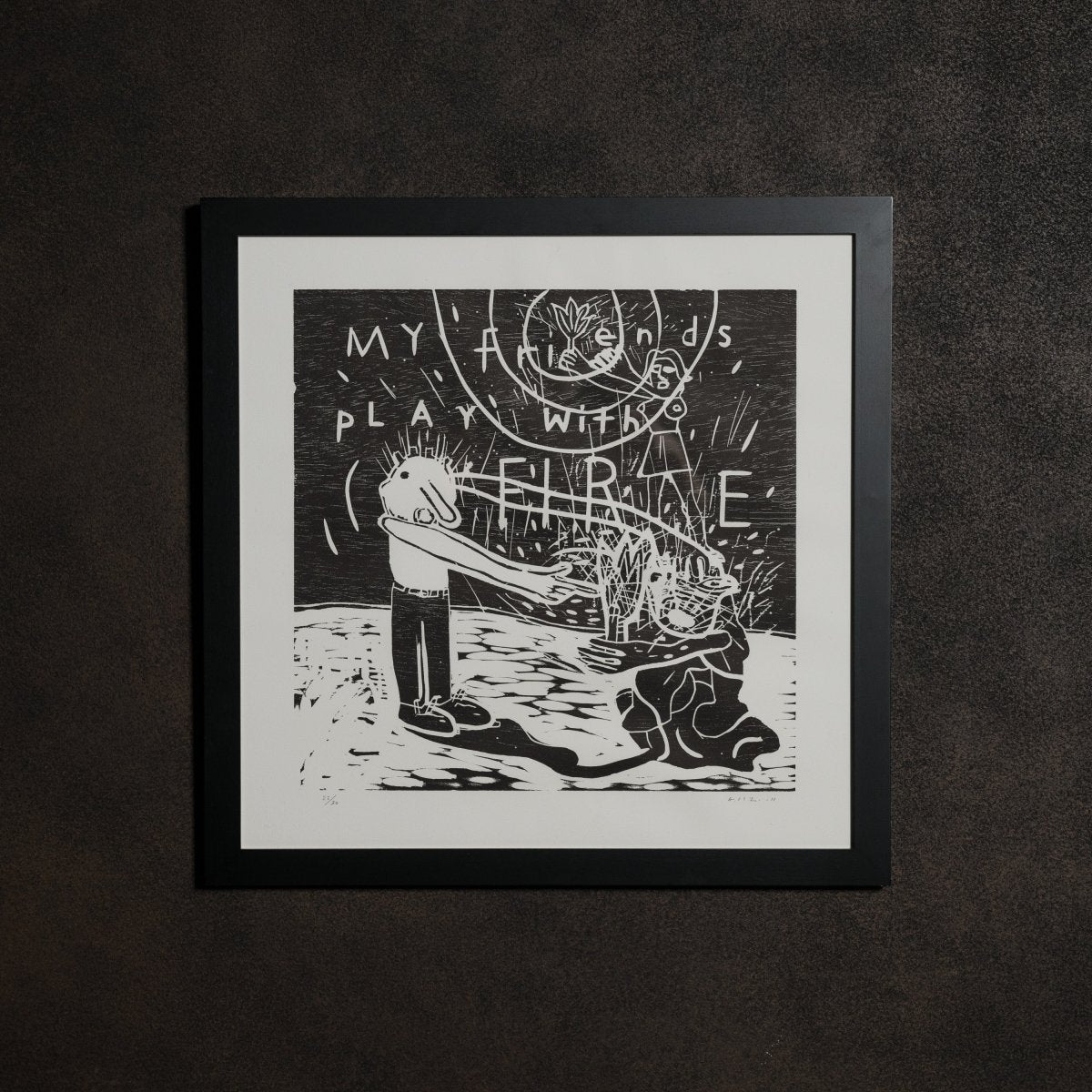 デヴィッド・リンチ - リトグラフ - My Friends Play with Fire