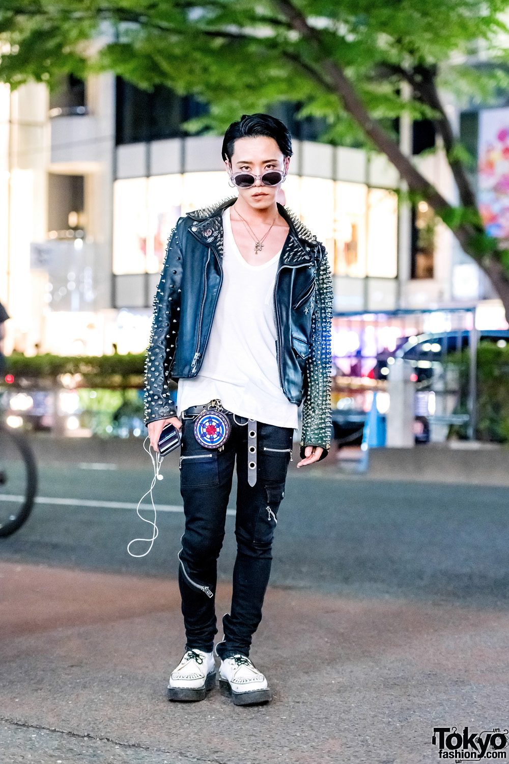 Monochrome Punk Street Style w/ 99%IS-, The Symbolic Tokyo