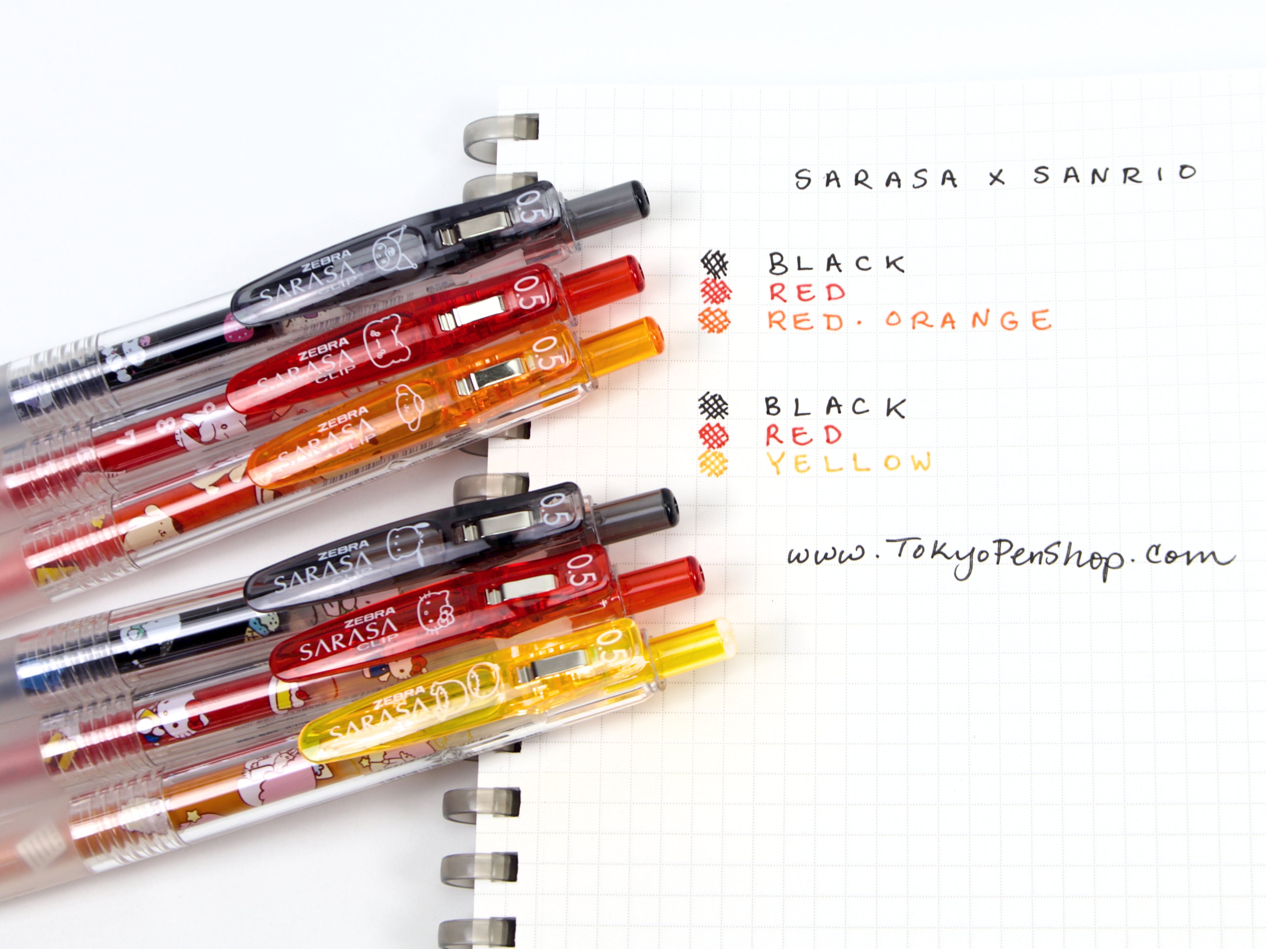 Sanrio x Sarasa Clip 3 Color Set Limited Edition - Tokyo Pen Shop