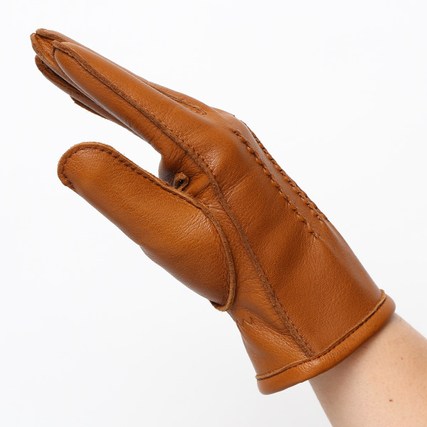 東京ヒマワリ / KURODA(クロダ) ディアスキン(鹿革) カシミヤ100％裏地