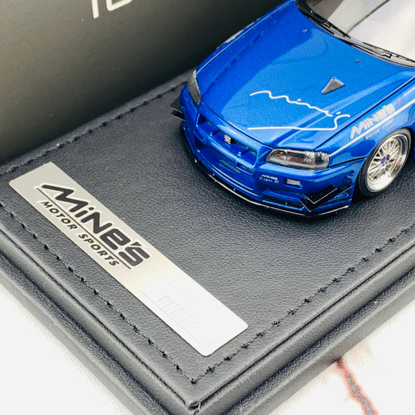Ignition Model 1/43 Nissan Skyline GTR Mine's R34 Bayside Blue