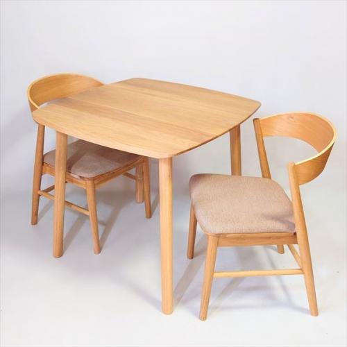 ウニコ【UNICO】SOLK(ソルク)ダイニングテーブルW800・チェア×2セット