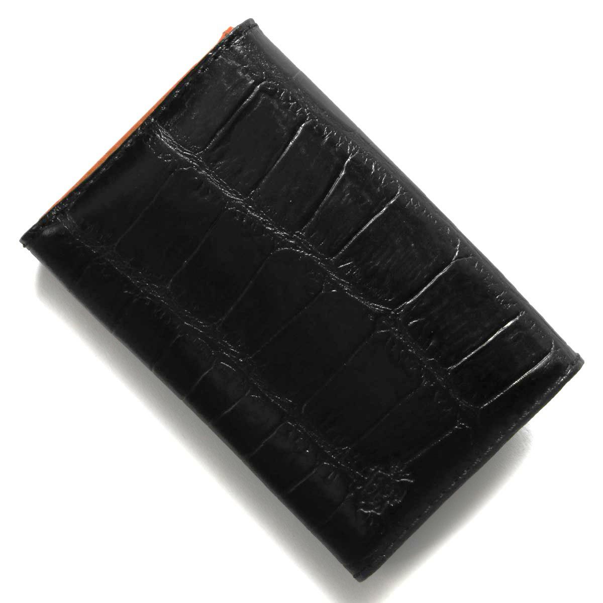 フェリージ/felisi クロコ名刺入れ ブラック Felisi フェリージ クロコ