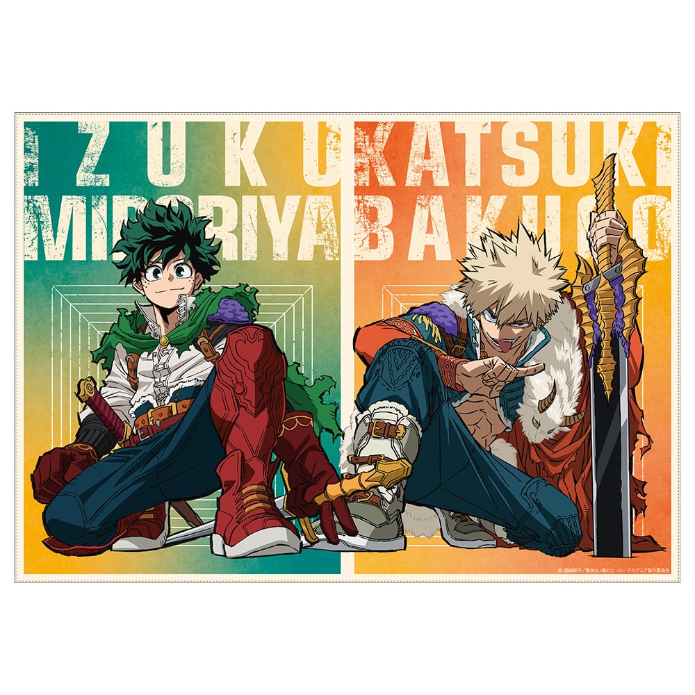 ヒロアカ 原画展 アートポスター The Beginning 緑谷出久 爆豪勝己