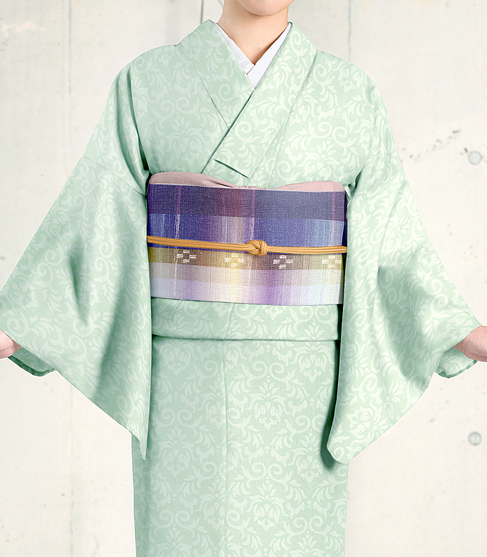 お仕立付き・単衣】東レ セオα JAPAN MODE 小紋（オリエンタル更紗