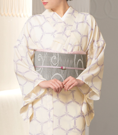 夏用】五嶋紐 正絹 絽帯揚げ（唐草） 0017-02002 【夏用】帯揚げ