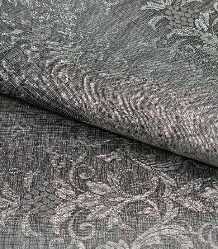 お仕立済み】西陣織名古屋帯（唐花：黒） 正絹名古屋帯 【きもの都粋】