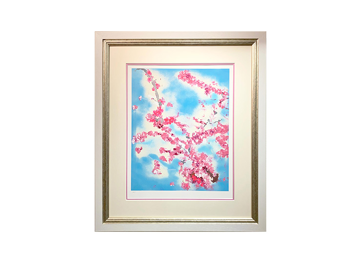 版画「無観客の桃と桜の花見」 | TOSHU 絵かきの店