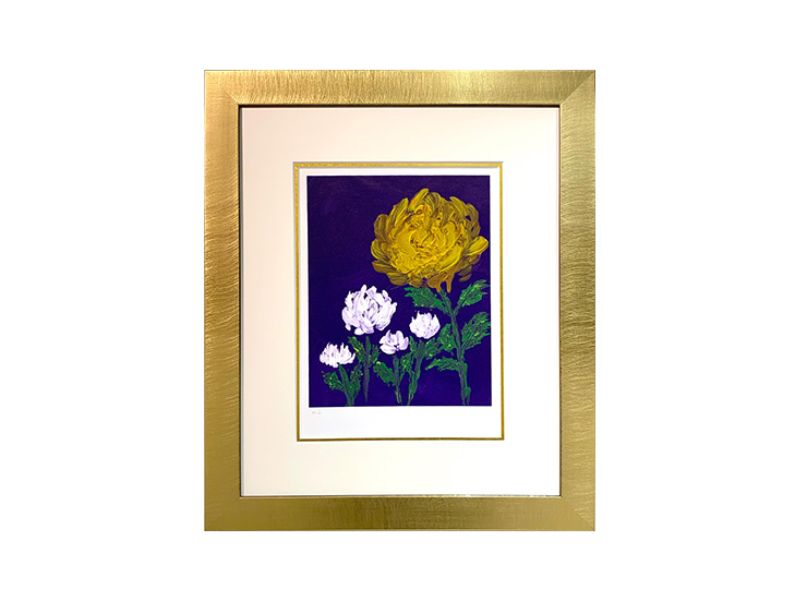 版画「白菊と黄菊ですが、それがなにか」 | TOSHU 絵かきの店
