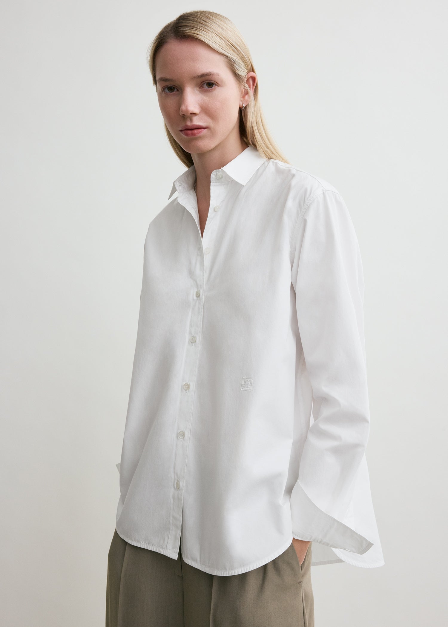 Signature cotton shirt white – TOTEME