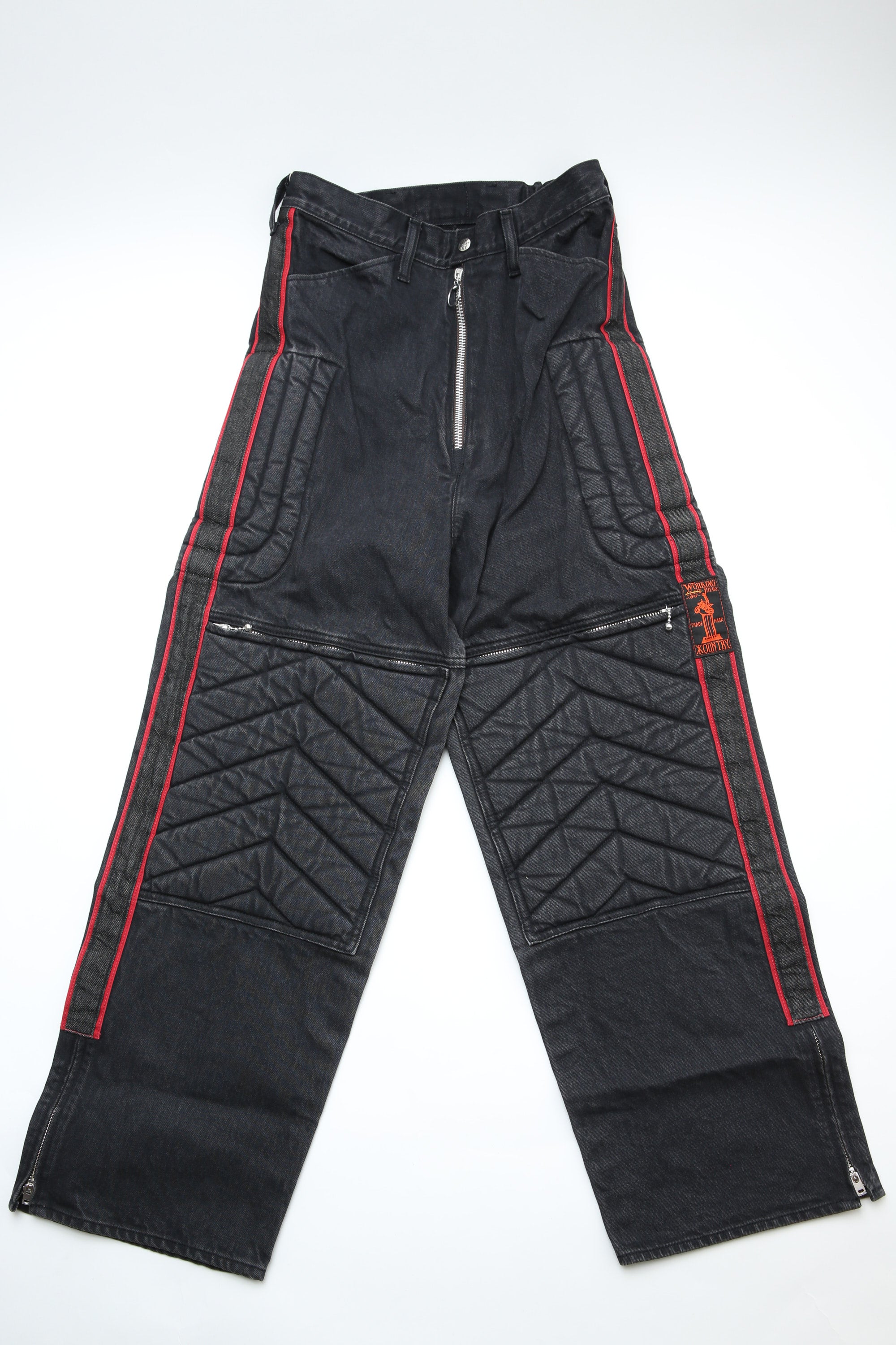 Kapital 14oz BLKxBLK Denim KOUNTRY Motocross Pants 