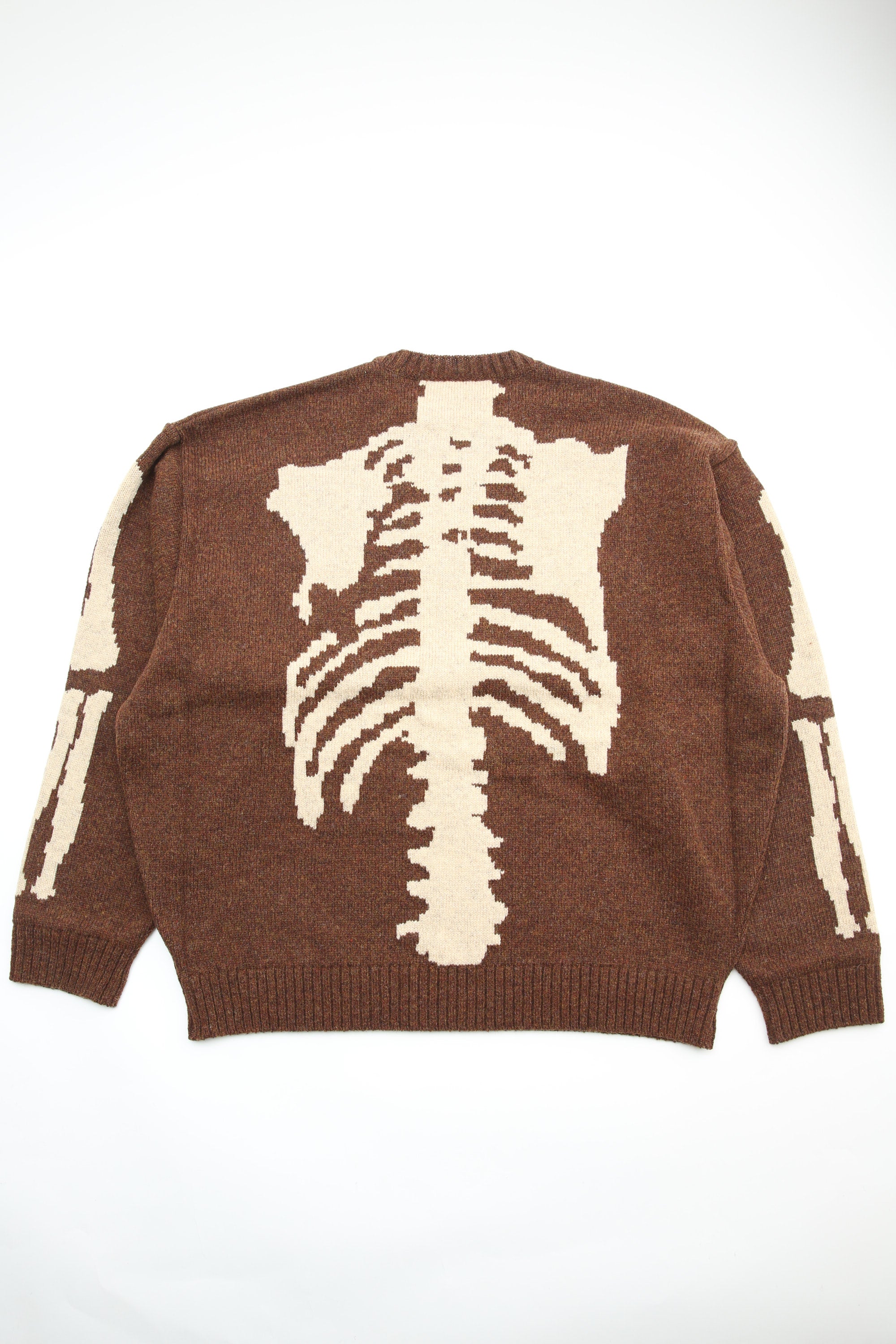 Kapital 5G Wool Knit BONE Crew Sweater - Brown – Totem Brand Co.