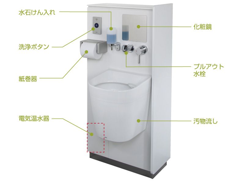 コンパクトオストメイトパック | バリアフリー配慮商品・手すり
