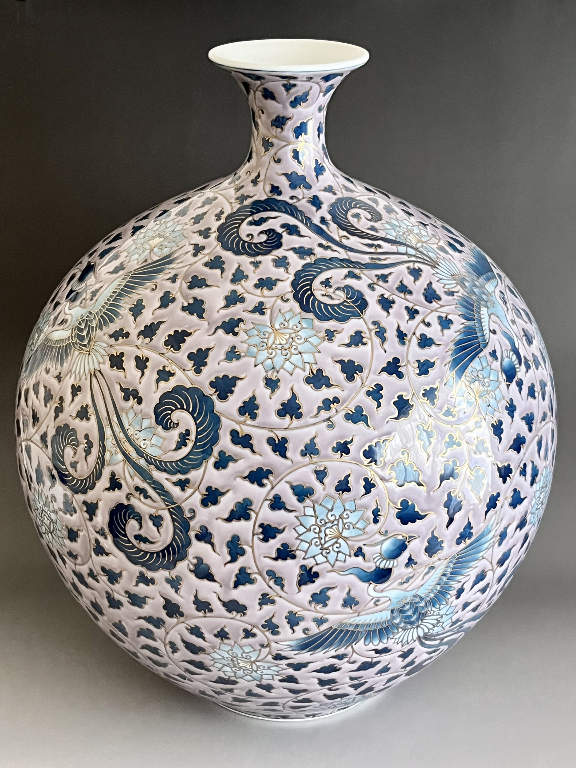 沈香壺、藍柿右衛門、染め付け、牡丹鳳凰図、 沈香壺、藍柿右衛門