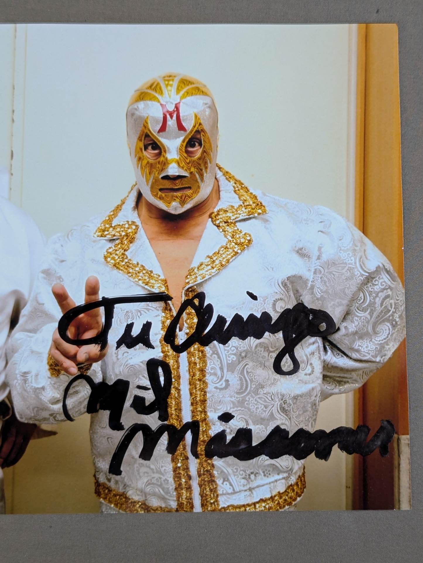 な*に様 直筆サイン□アメリカ・サルバヘ試合用□ミル・マスカラス