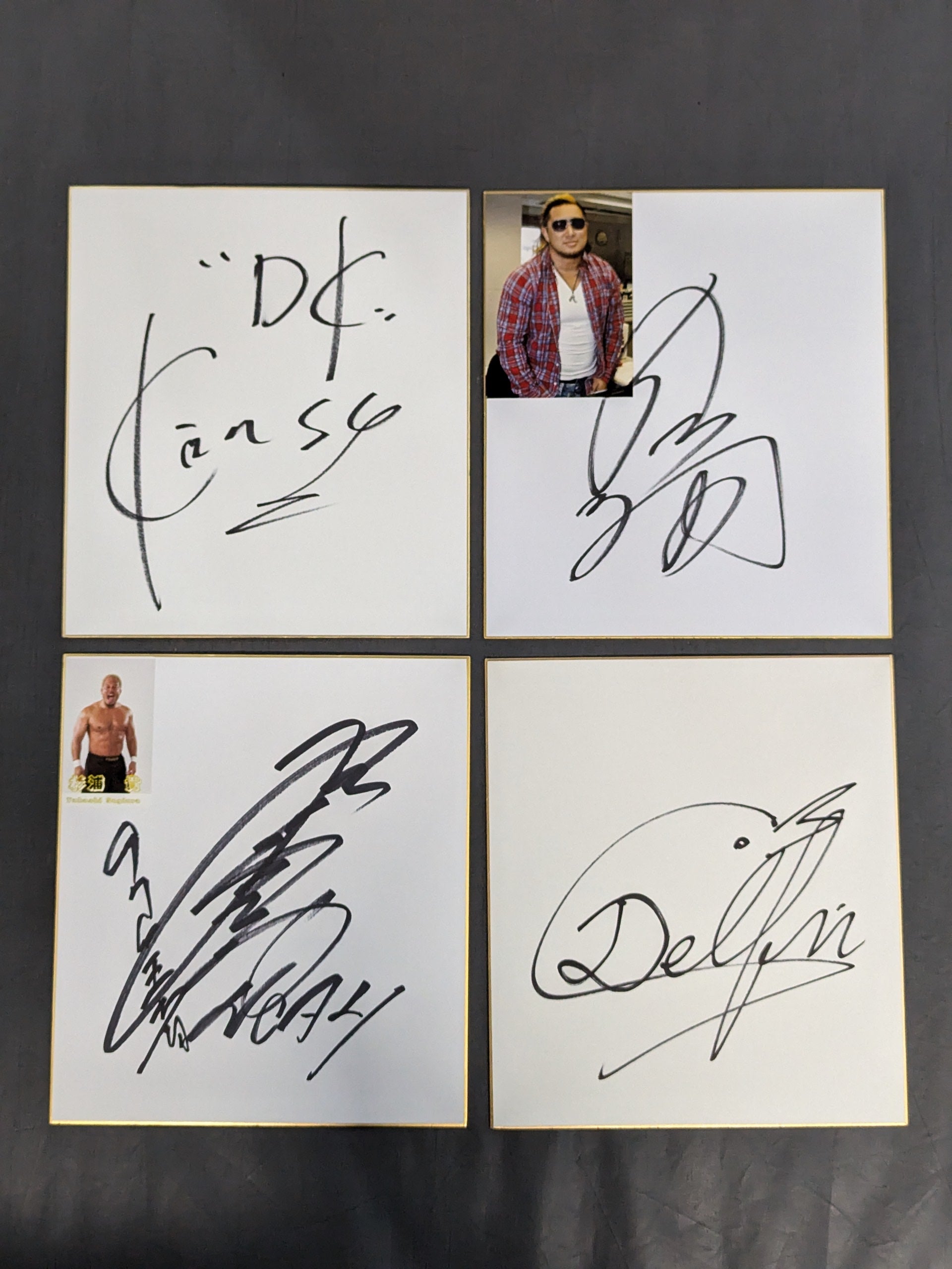 国内プロレスラー サイン色紙セット① – 闘道館