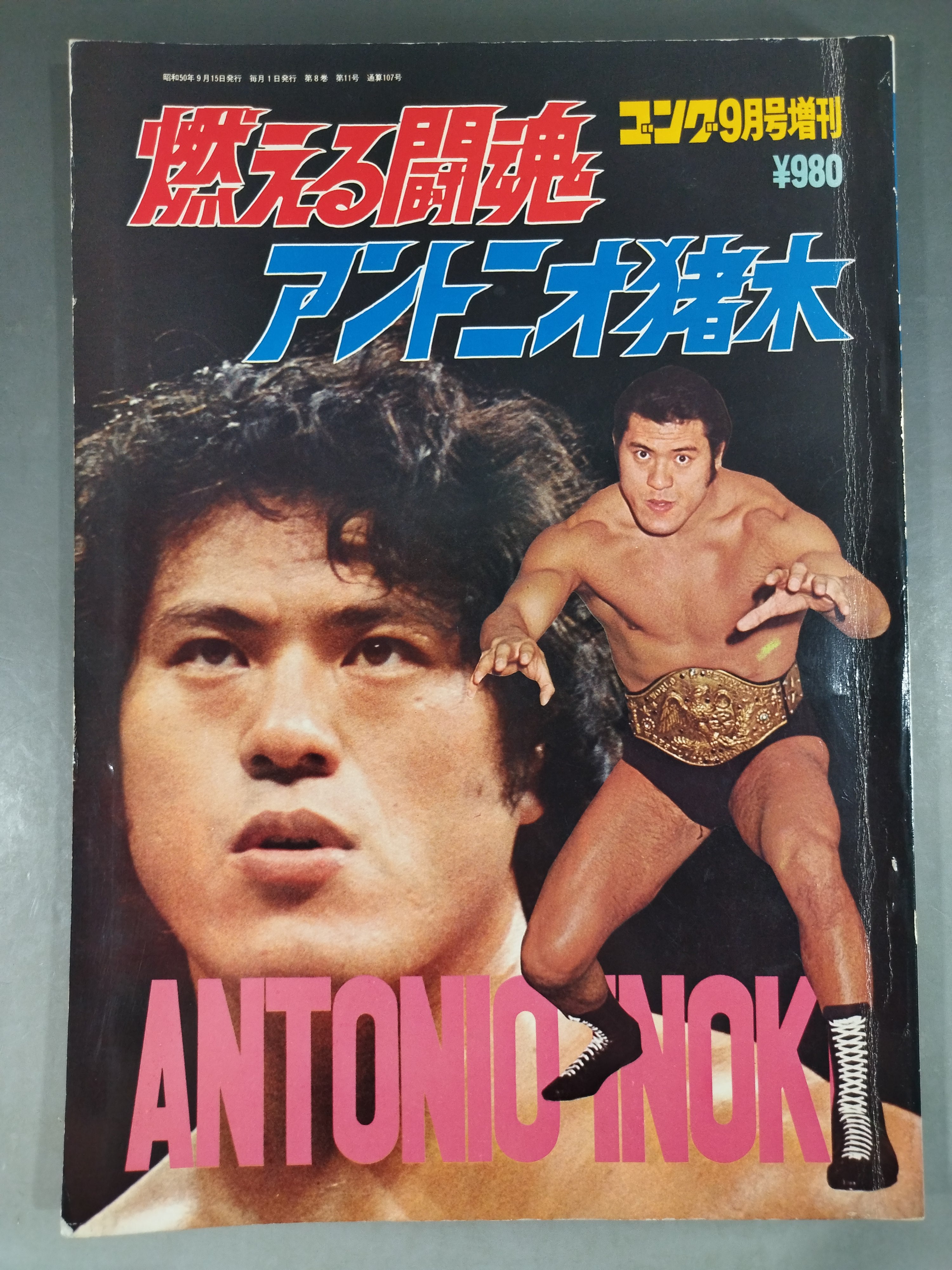 □激レア□ゴング創刊14周年記念出版□アントニオ猪木 写真集□昭和57