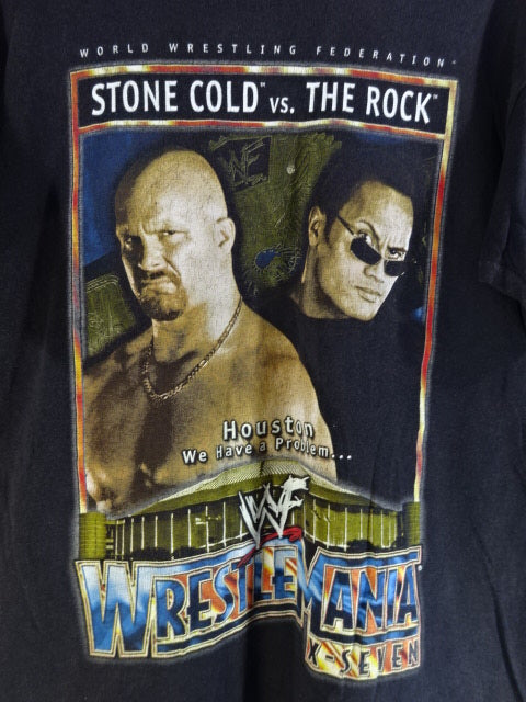WRESTLEMANIA X-SEVEN(17) Tシャツ(WWF(2002) / ブラック) – 闘道館