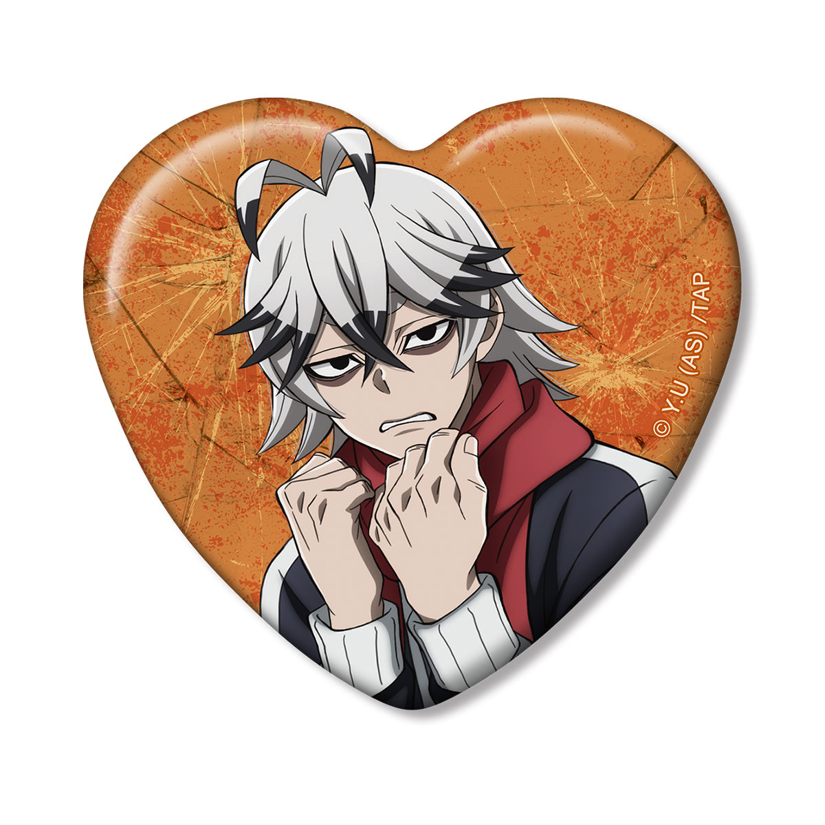 トレーディングハート型缶バッジ（単品）｜TVアニメ『桃源暗鬼』公式