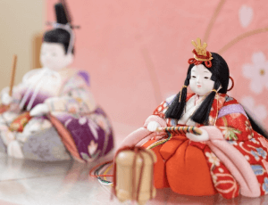 ひな名前旗 鞠とうさぎ(小)刺繍C | 名前旗 木札 | 人形の東玉