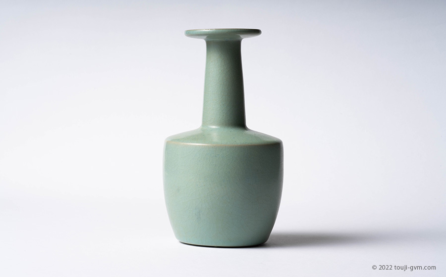 汝窯 青磁盤口折肩瓶 – Ru ware Vase with Plate like | 陶磁