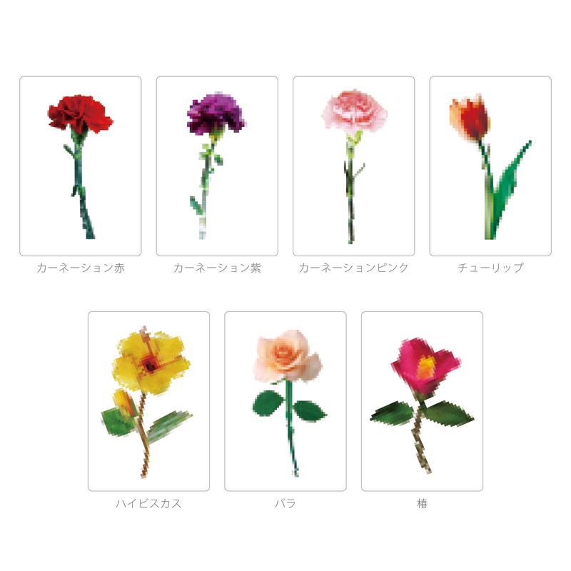 pixel flower card | toumei online store