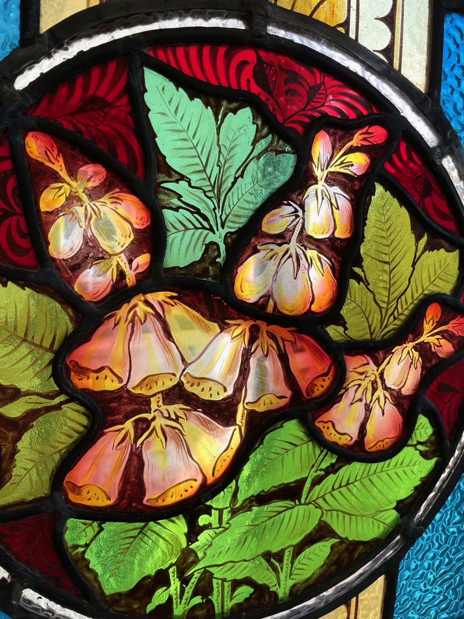 エナメル彩ステンドグラス ジキタリス se8 - 陶夢