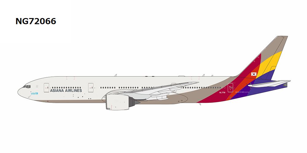 NG Models B777-200ER アシアナ航空 revised titles HL7791 1/400