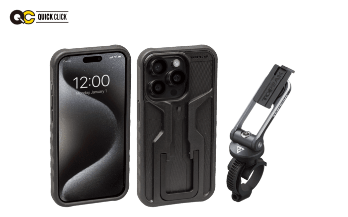 自転車 スマホホルダー｜トピーク - RIDECASE (for iPhone 15 Pro)SET