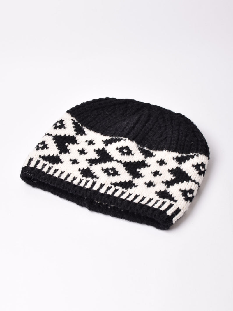 2色展開】ネイティブ柄 ニットキャップ – 古着屋Top of the Hillの